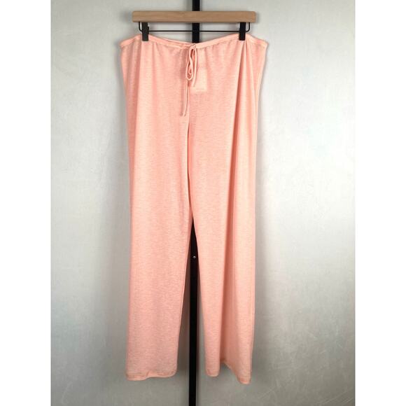 Tommy Bahama Pink Gauze Mesh Tie-Waist Pants Sz L Semi-Sheer Casual Cover Up NWT - Picture 1 of 8